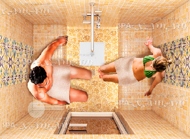 Хамам в ванной комнате на двух человек фото